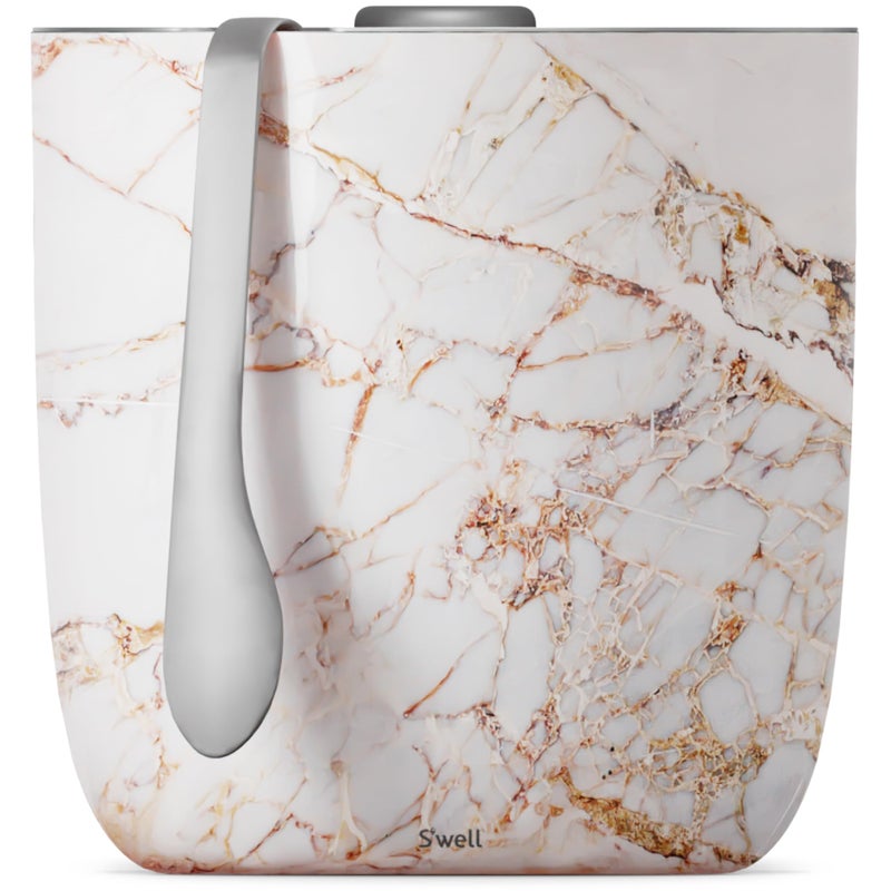 S'well 67oz Stainless Steel Ice Bucket with Tongs - Triple-Layered Vacuum-Insulated, BPA-Free Barware - Image 1