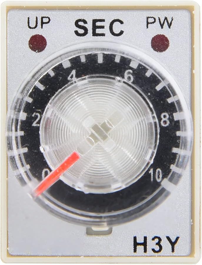 H3Y2 24VDC Time Relay Delay Timer Adjustable Transparent Dial 8 Pins Industrial Control 10S Size - Image 1
