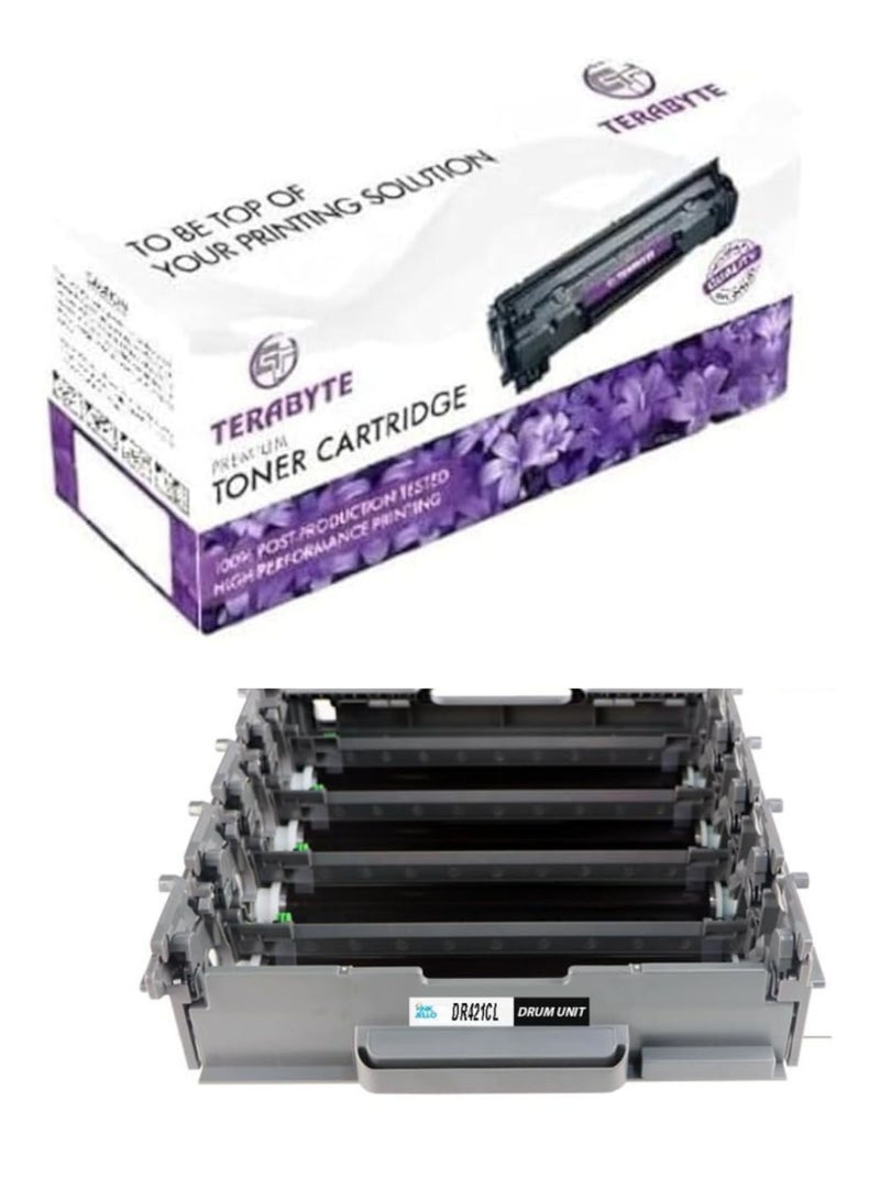 Terabyte DR421CL Drum Unit , Replacement for Brother DR421CL , Compatible With Brother DCP-L8410CDW HL-L8260CDW HL-L8360CDW HL-L9310CDW MFC-L8610CDW MFC-L8690CDW MFC-L8900CDW MFC-L9570CDW (Single Pack) - Image 1
