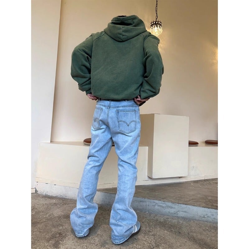 Unisex Classic Denim Jeans Loose Fit Daily Outdoor Wear - Image 4
