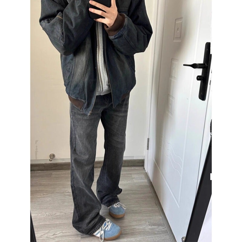 Unisex Classic Denim Jeans Loose Fit Daily Outdoor Wear - Image 1