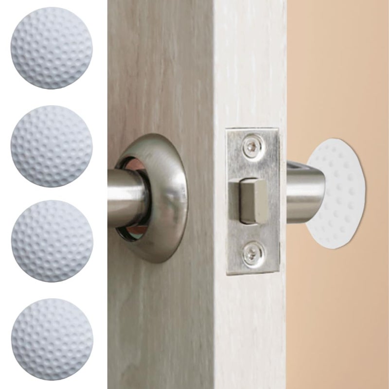 ALP Rubber Wall Protector Knob Cover – Self Adhesive Door Handle Bumper Guard – Protects Walls from Door Handles, Stops, Headboards, Refrigerator Doors (White, Pack of 8) - Image 4