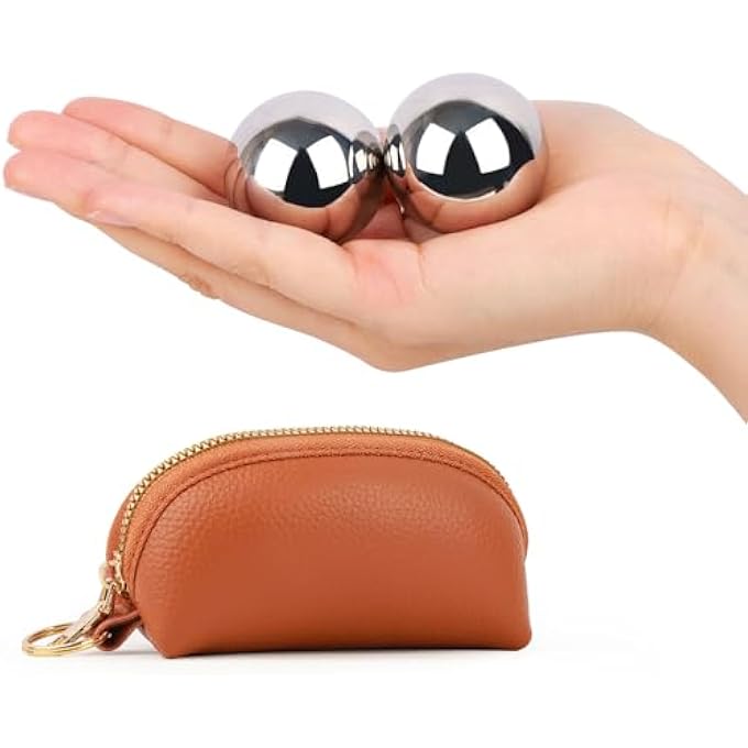 varlty 1.5-inch Baoding Balls with Chime: Stainless Steel Baoding Balls,Fidget Toys, Fidget Toys Adults, Desk Fidgets Toys for Office Stress/Anxiety Relief,Adults Gifts - Image 1