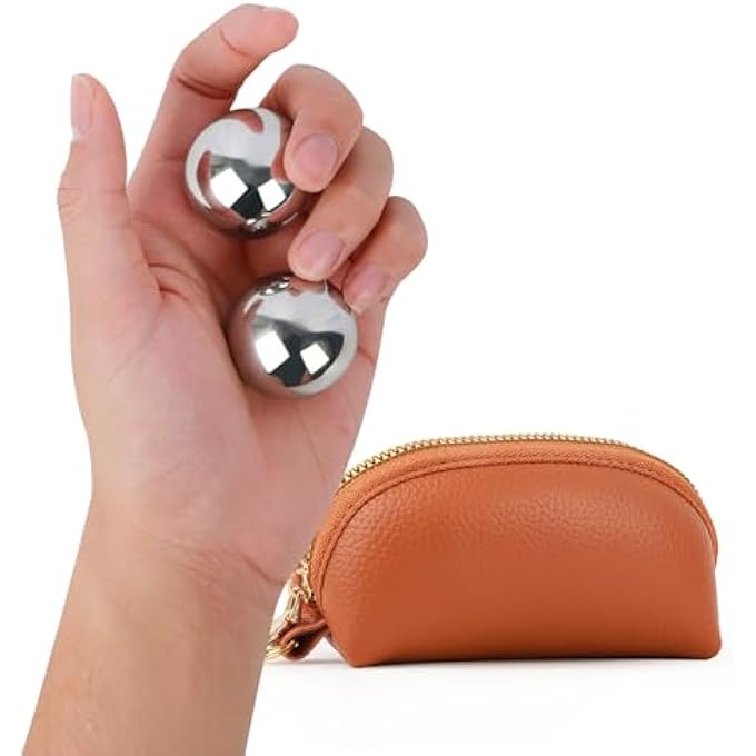 varlty 1.5-inch Baoding Balls with Chime: Stainless Steel Baoding Balls,Fidget Toys, Fidget Toys Adults, Desk Fidgets Toys for Office Stress/Anxiety Relief,Adults Gifts - Image 4