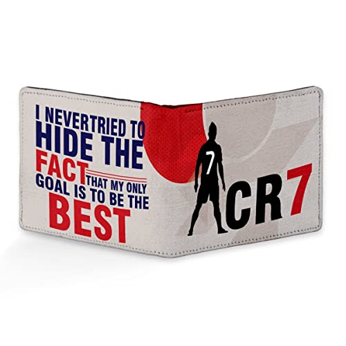 ShopMantra Boys Wallet | Football Purse for Boys & Teens | Faux Leather Bi-Fold Wallet with Ronaldo Design - Image 5