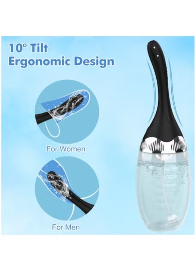 General Portable Electric Enema Irrigator,With 3 Speeds, Silicone Enema Anal Douche Cleaner for Men Women Colon Cleansing, Remote Control Reusable Enema Kit Cleaner Anti-Backflow Douche for Easy Cleaning 15oz  - Image 2