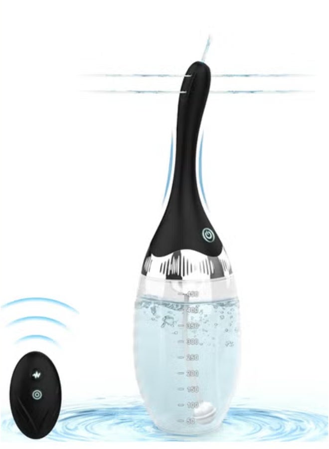 General Portable Electric Enema Irrigator,With 3 Speeds, Silicone Enema Anal Douche Cleaner for Men Women Colon Cleansing, Remote Control Reusable Enema Kit Cleaner Anti-Backflow Douche for Easy Cleaning 15oz  - Image 1