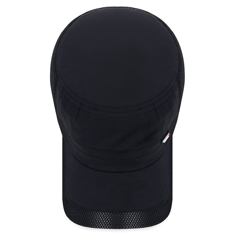 Summer Quick-Dry Cap Mesh Breathable Sun Hat for Men Army Green  - Image 5