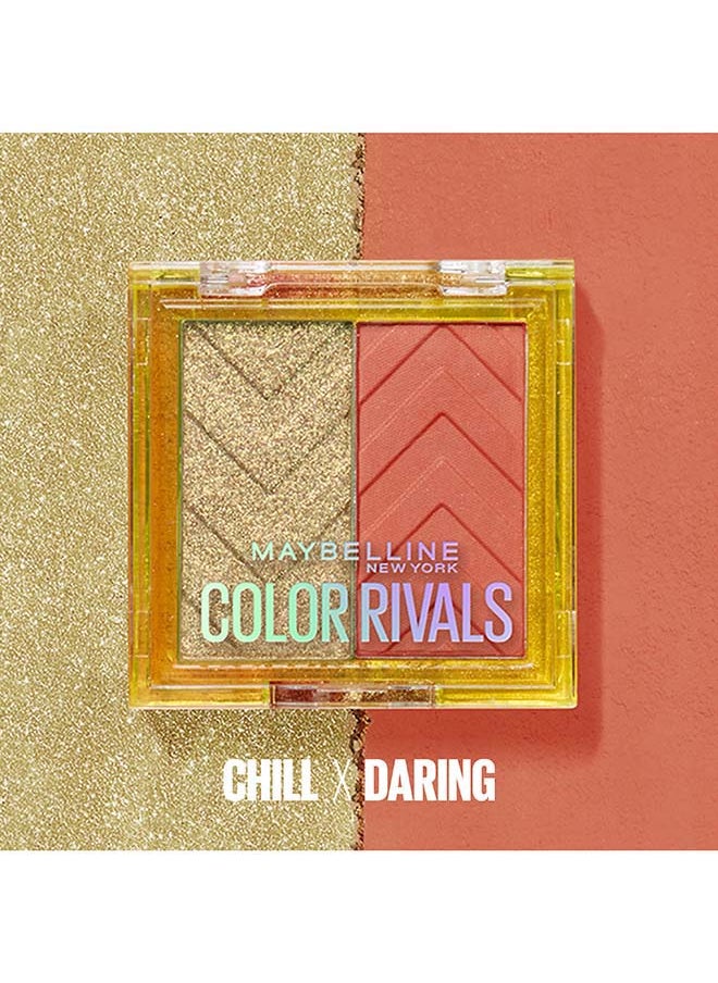 MAYBELLINE NEW YORK - Color Rivals Eyeshadow Duo Waterproof Chill And Daring - Image 1