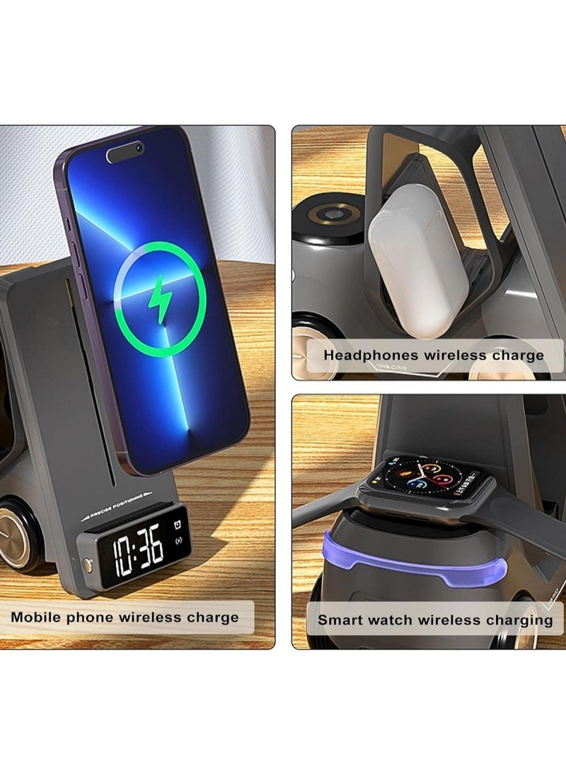 ASIV - 5 in 1 Fast Wireless Charger, Suitable for iPhone 15/14/13/12/11/X Suitable For Huawei Mate30/20, For Samsung Galaxy S22/S21/S20/S10/ For Apple Watch,For Apple Series Wireless Charging Device - Image 1
