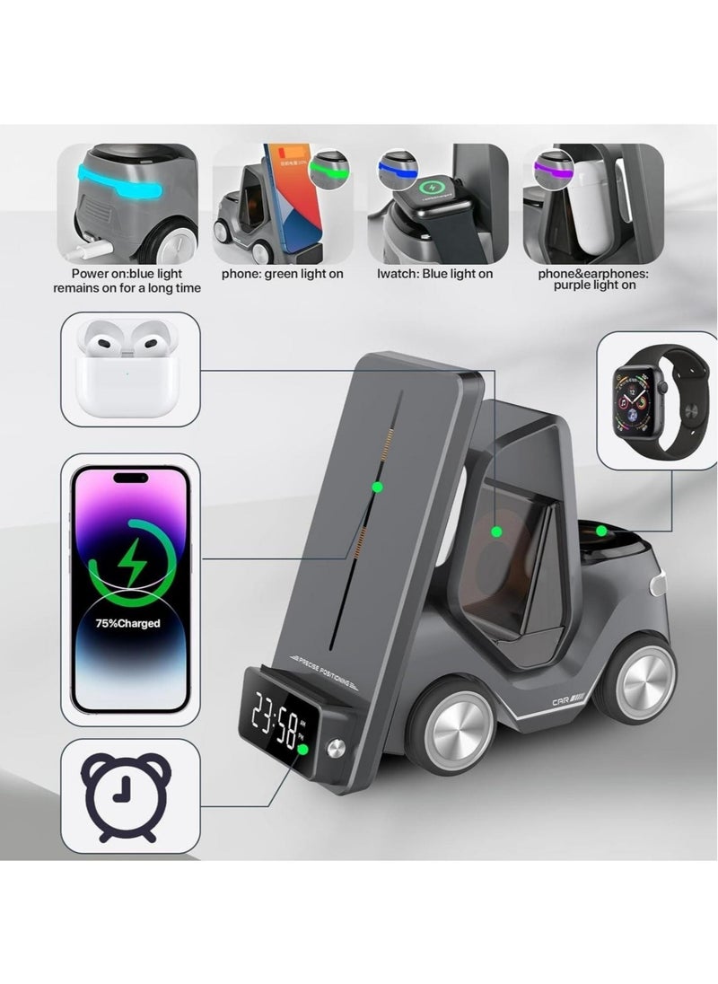 ASIV - 5 in 1 Fast Wireless Charger, Suitable for iPhone 15/14/13/12/11/X Suitable For Huawei Mate30/20, For Samsung Galaxy S22/S21/S20/S10/ For Apple Watch,For Apple Series Wireless Charging Device - Image 1