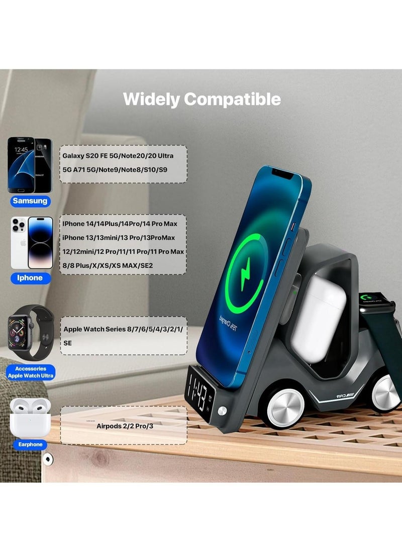 ASIV - 5 in 1 Fast Wireless Charger, Suitable for iPhone 15/14/13/12/11/X Suitable For Huawei Mate30/20, For Samsung Galaxy S22/S21/S20/S10/ For Apple Watch,For Apple Series Wireless Charging Device - Image 1