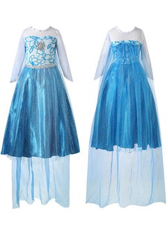 VUCATIN Princess Dress Costume Dress Girls Cosplay Costume with Accessories Crown Necklace Ring Earrings Magic Wand Gloves Birthday Cosplay Party (B)  - Image 4