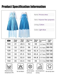 VUCATIN Princess Dress Costume Dress Girls Cosplay Costume with Accessories Crown Necklace Ring Earrings Magic Wand Gloves Birthday Cosplay Party (B)  - Image 5