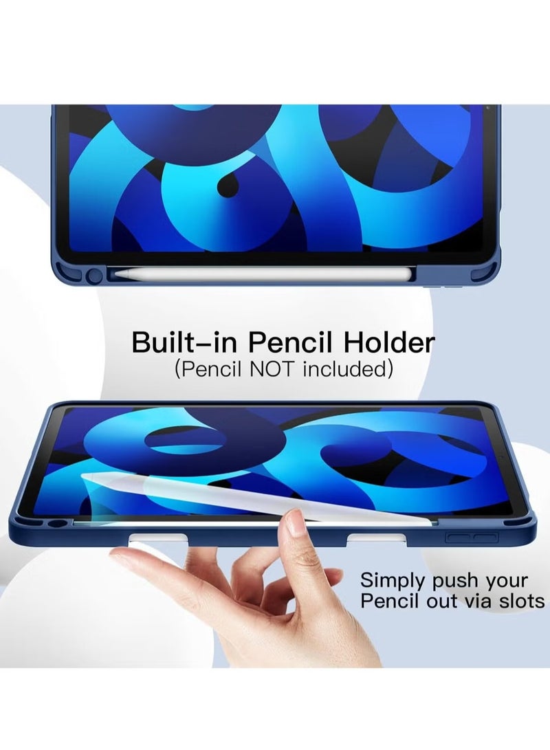 Raxoom iPad Air 11-inch M2 2024 6th Generation Case with Pencil Holder – Silicone Magnetic Cover Slim Tablet Cover for iPad Air 11 inch M2 6th Generation - Image 2