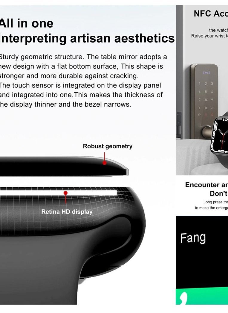 DT NO.I - DTNO.1 7 Smart Watch  Series 7 With NFC 2022 (BLACK) - Image 1