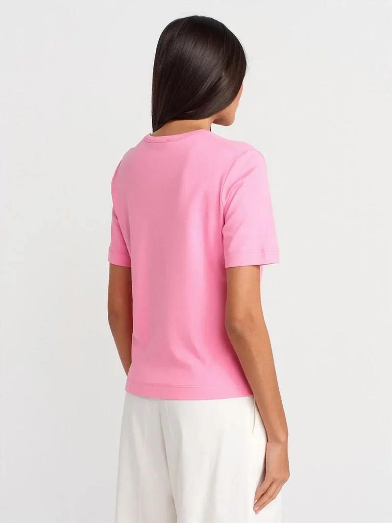 ديلفين Dilvin Women's Cotton V-Neck T-Shirt