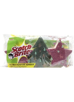 3M Scotch Brite Ultra Comfort Pink Green Christmas Sponge 3-pack 