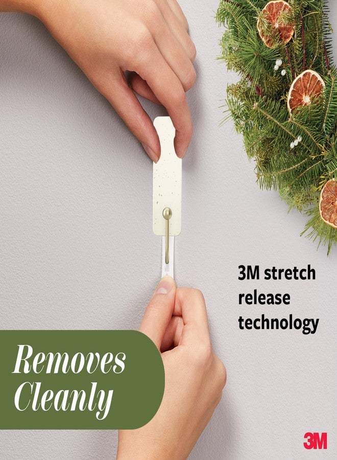 Command Mixed Hook Pack, Cream Speckle, 2 Medium Hooks, 8 Spring Clips, Great for Hanging Christmas Decorations - Image 5