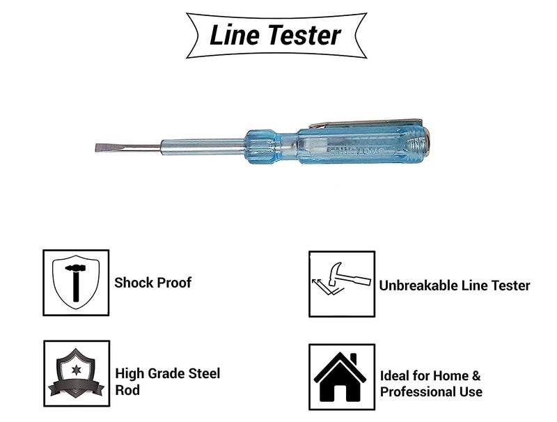 AGAM HAND TOOLS Combo of Plier, 2in1 Screwdriver, Line Tester, Electrical Tape, Wire Cutter Hand Tool Kit - 5 Tool  - Image 4