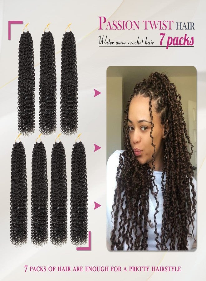 Dansama Passion Twist Hair Water Wave Braiding Hair for Butterfly Style Crochet Braids Bohemian Hair Extensions (18inch (Pack of 7), #4) - Image 2