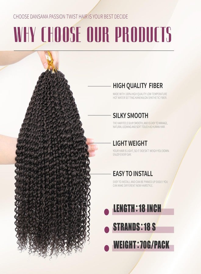 Dansama Passion Twist Hair Water Wave Braiding Hair for Butterfly Style Crochet Braids Bohemian Hair Extensions (18inch (Pack of 7), #4) - Image 3