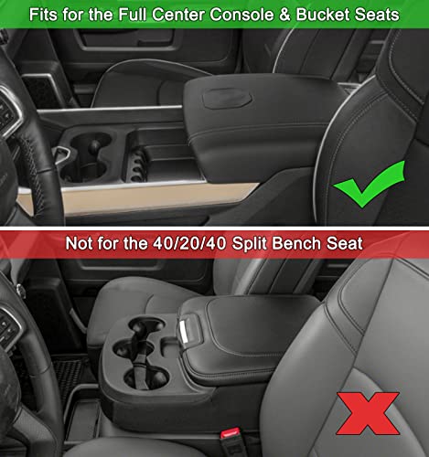 PIMCAR Compatible with 20192024 2025 2026 Dodge RAM 1500 2500 3500 Center Console Organizer ABS Plastic Material Interior Accessories Armrest Box Insert Tray Black Trim - Image 3