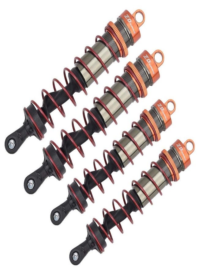 Dilwe امتصاص الصدمات RC، ممتص صدمات معدني قابل للتعديل بضغط الزيت أمامي وخلفي متوافق مع سيارة RC 1/8 (برتقالي) - Image 2