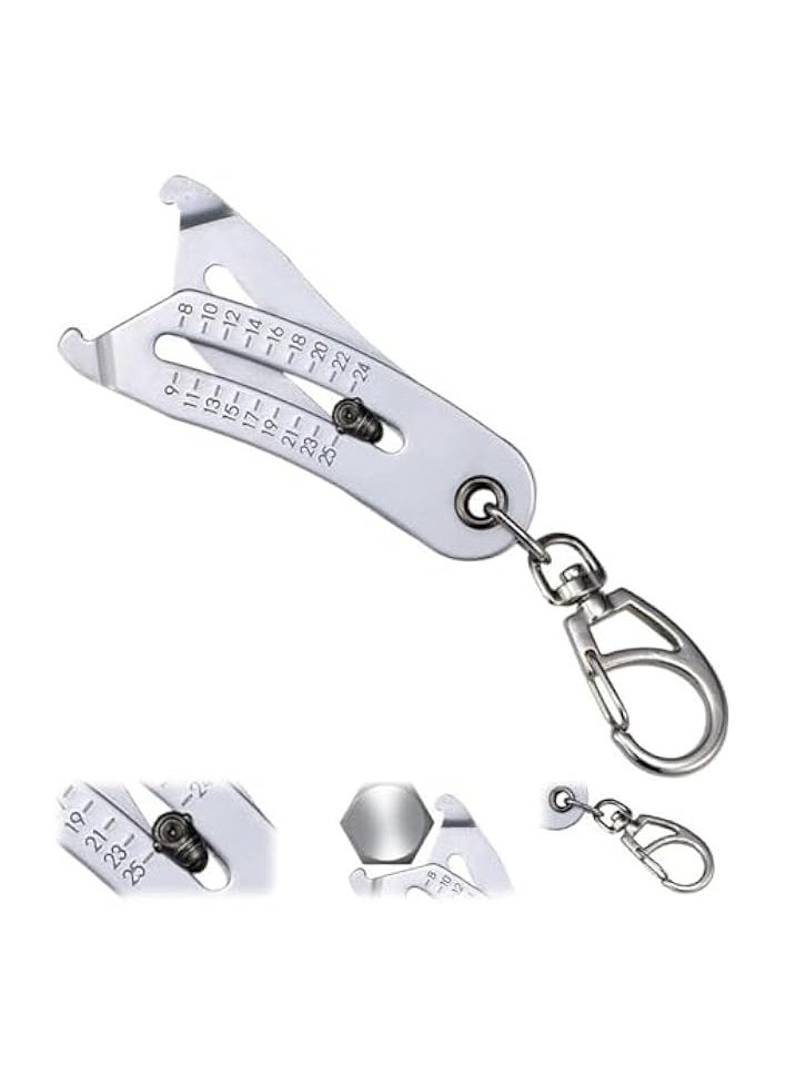 PROMASS - Portable Precise Thread Size Checker Keychain, Bolt Size and Thread Identifier Tool, Quick Verification Gauge for Identifying Thread Sizes - Image 1