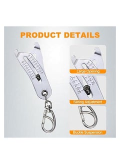 PROMASS Portable Precise Thread Size Checker Keychain, Bolt Size and Thread Identifier Tool, Quick Verification Gauge for Identifying Thread Sizes  - Image 2