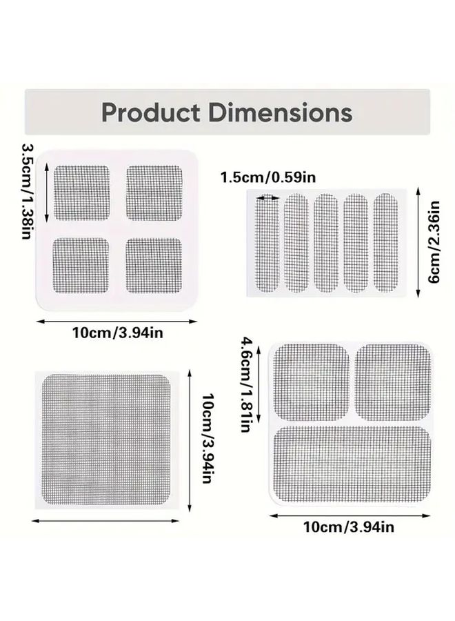 20pcs Self Adhesive Window Screen Repair Patches 4 Styles Plastic Easy Apply - Image 4
