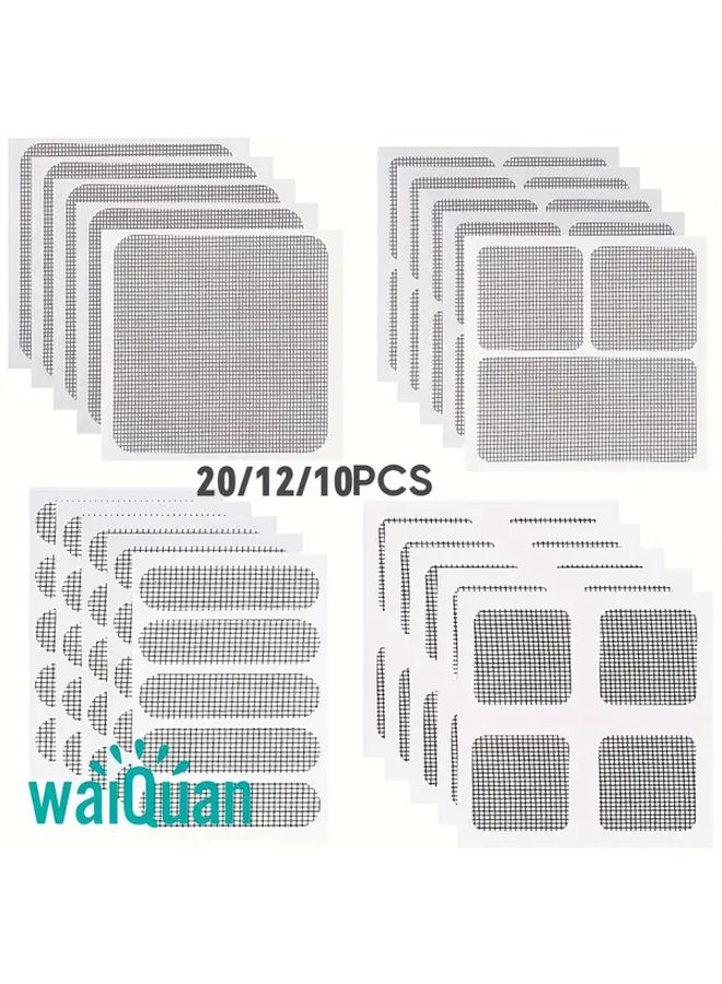 20pcs Self Adhesive Window Screen Repair Patches 4 Styles Plastic Easy Apply - Image 2