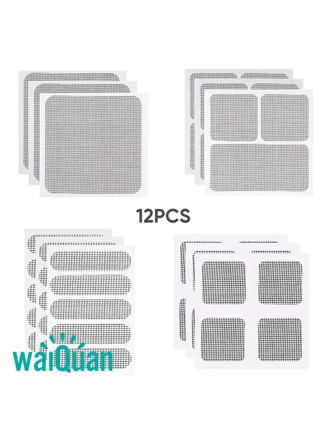 20pcs Self Adhesive Window Screen Repair Patches 4 Styles Plastic Easy Apply - Image 1