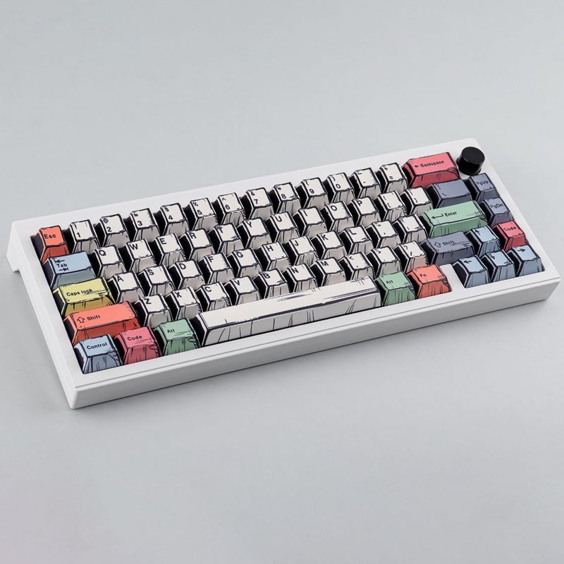 Tsungup Manga PBT Keycaps,150 Keys Japenese Anime Style Keycap Set Cherry Profile Dye-sub Custom Keycaps Keyboard Key caps for 60%, 65%, 75%, 100% Mechanical Keyboards - Image 3