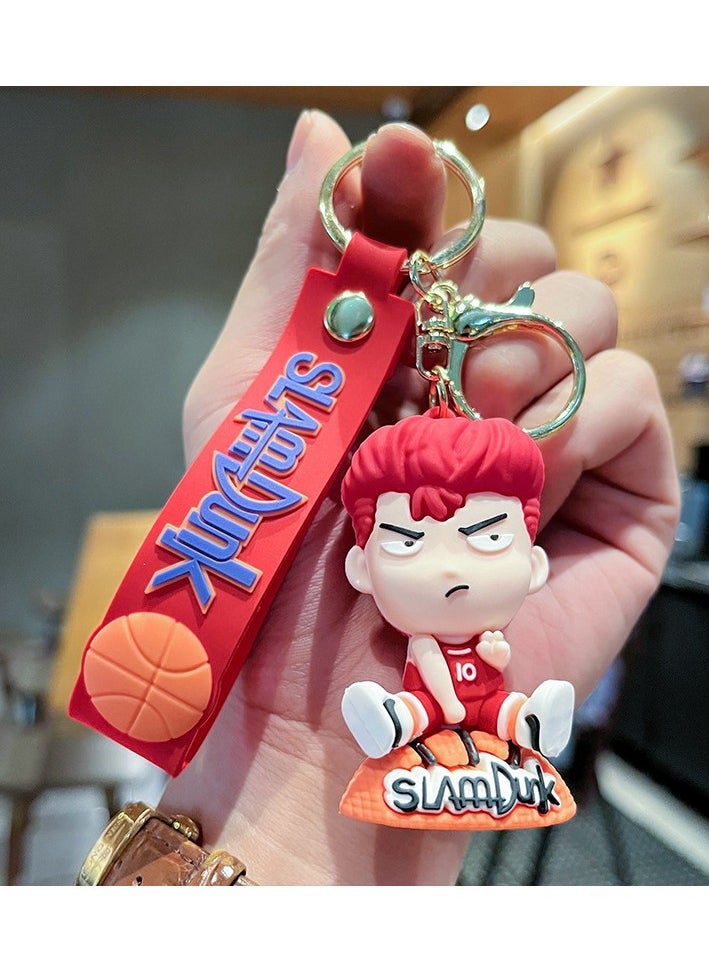 KUYING Creative Slam Dunk Keychain Student Backpack Pendant 
