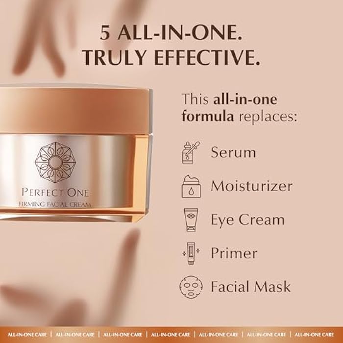 PERFECT ONE Firming Face Cream – Anti-Aging Collagen Moisturizer with Hyaluronic Acid, Niacinamide, and Squalane for firmer, brighter hydrated skin – All-in-One Skin Tightening Facial & Eye Cream, 50g - Image 4