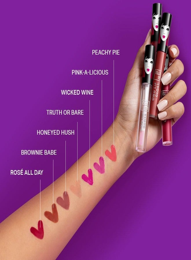 Elle 18 OMG Lip Gloss, Glossy Finish, Brownie Babe, Non-sticky Formula, Light-weight, Moisturising, Infused with Rapeseed and Jojoba Oil, Full Coverage| 2.5ml - Image 4