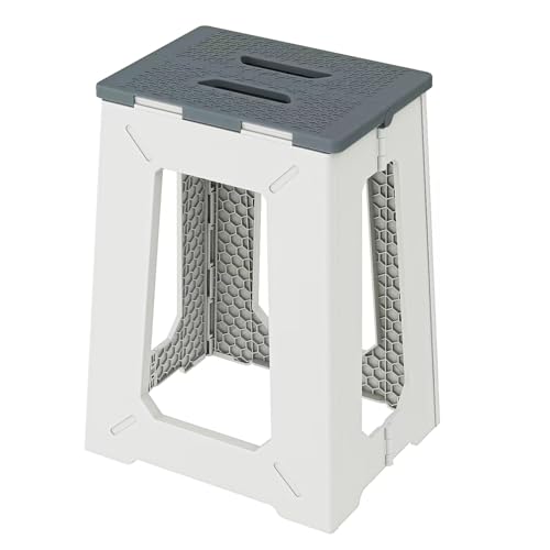 JIEYUAN Foldable Bath Shower Safety Chair Seat 177 High AntiSlip Bench Bath tub Stool for Elderly or Seniors ShowerChair Grey - Image 1