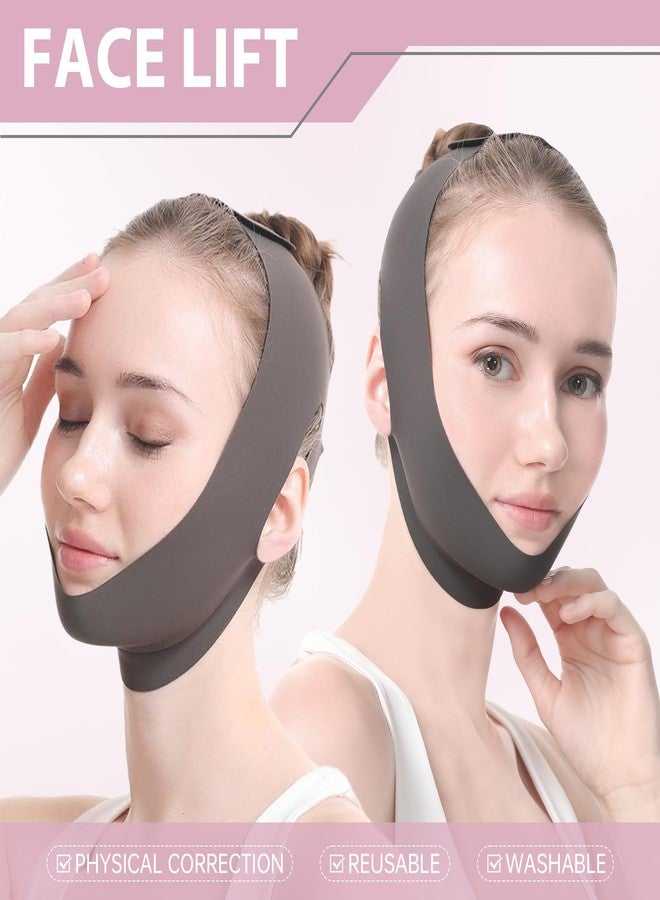 JANMISI Face Lifting Belt, Facial Lift Strap Comfortable Ice Silk Face Lift Band, V Face Shaping Face Bandage (Black) - Image 4