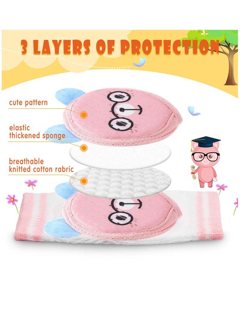 Excefore 6 Pairs Baby Knee Pads for Crawling Anti Slip Knee Protectors Breathable for Boys Girls, 0-3 Years Old - Image 5
