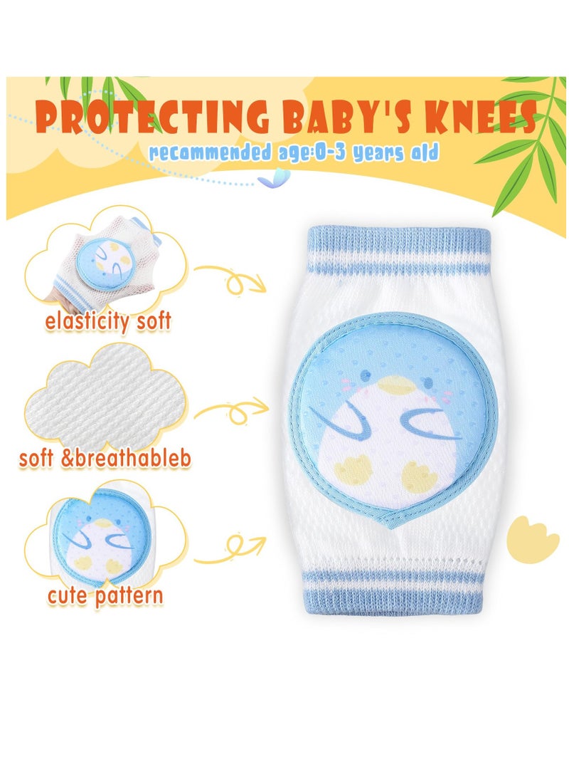 Excefore 6 Pairs Baby Knee Pads for Crawling Anti Slip Knee Protectors Breathable for Boys Girls, 0-3 Years Old - Image 4
