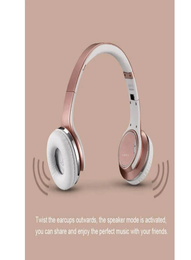 SODO 2-In-1 Twist-Out Bluetooth Speaker Headphones Pink - Image 2