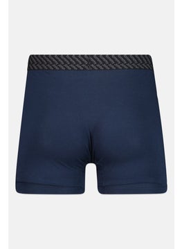Tommy John Men 2 Pieces 8 Inseam Brand Logo Boxer Beirfs, Navy/Grey  - Image 3