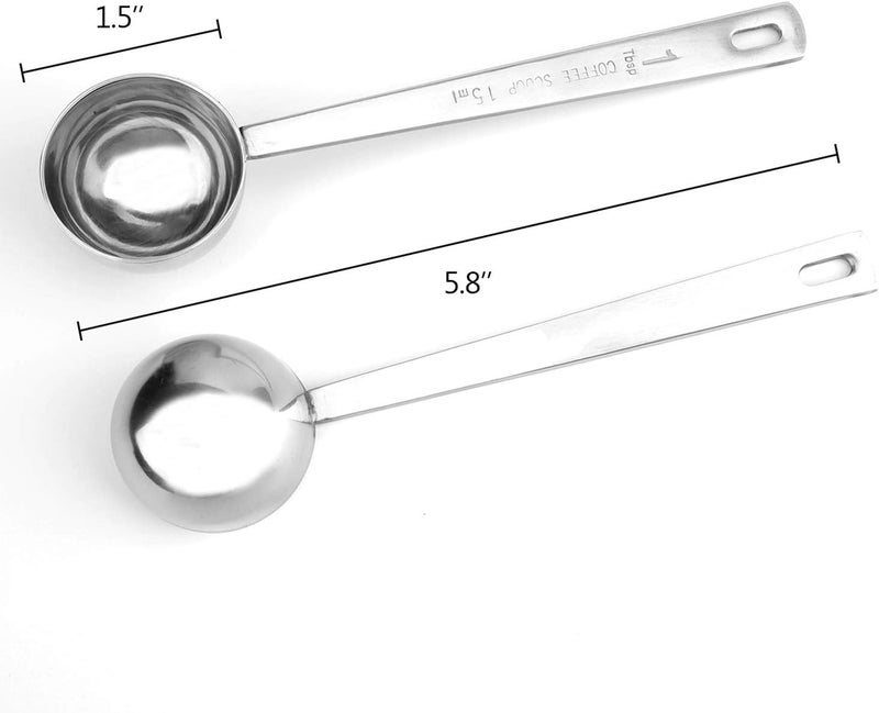 Hedume 9 Pack Coffee Scoop, 304 Stainless Steel Coffee Measuring Scoop 1 Tablespoon, Long Handle Spoon for Coffee, Milk Powder, Fruit Powder - Image 2