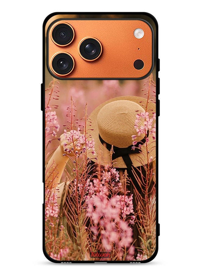 Tolwak Apple iPhone 17 Pro Max Protective Case Cover Hat Girl In Flowers - Image 1