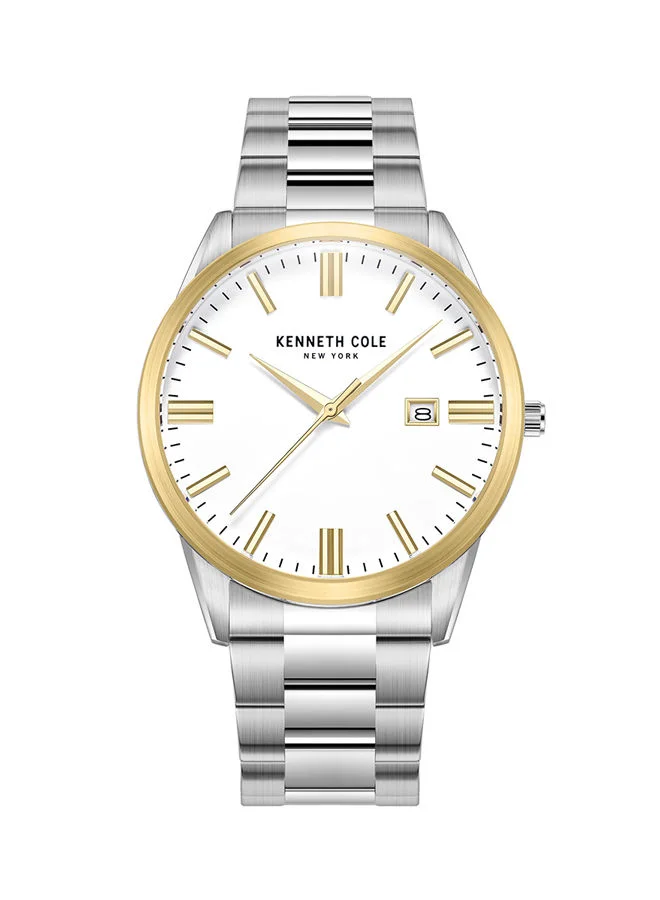 Kenneth Cole New York Men's 42mm Analog Watch with Stainless Steel Bracelet