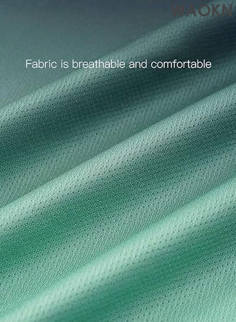 دبليو أيه أو كي أن بدلة رياضية رجالية قابلة للتنفس ومريحة، بدلة لياقة بدنية للجري غير رسمية وفضفاضة، خفيفة الوزن وسريعة الجفاف بأكمام قصيرة مجموعة من قطعتين، ناعمة ومريحة للغاية، مناسبة للارتداء الرياضي الداخلي والخارجي. - Image 3