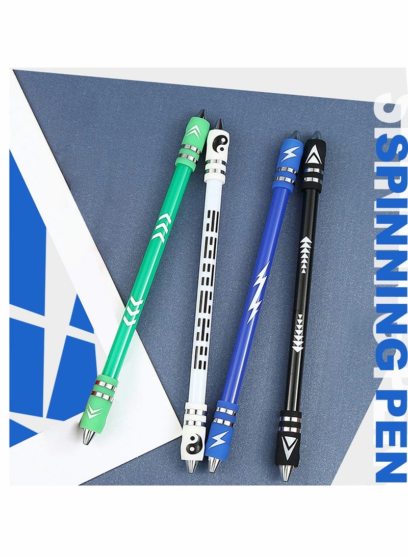 SOLARAE Weighted Finger Spinning Pen Mod with Silicone Bracelet, Metal Heads Gaming Finger Pen, Anti Slip 8.5In Rotating Ballpoint Pen for Student Adults to Relieve Stress, No Pen Refill - Image 5