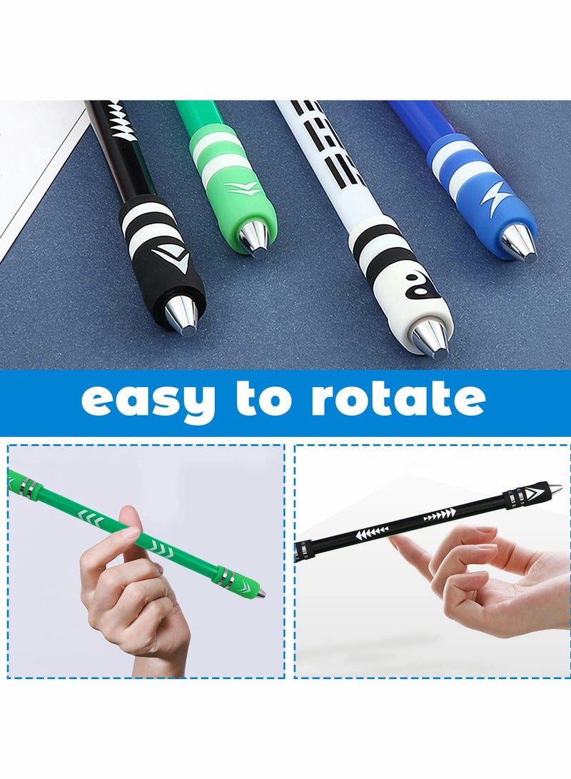 SOLARAE Weighted Finger Spinning Pen Mod with Silicone Bracelet, Metal Heads Gaming Finger Pen, Anti Slip 8.5In Rotating Ballpoint Pen for Student Adults to Relieve Stress, No Pen Refill - Image 4