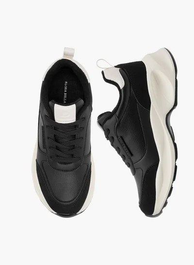 Flora Bella By Shoexpress Women's Logo Detail Sneakers with Lace-Up Closure